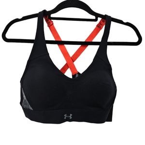 NWT Under Armour Racerback Medium Impact Sports Bra Sze S
